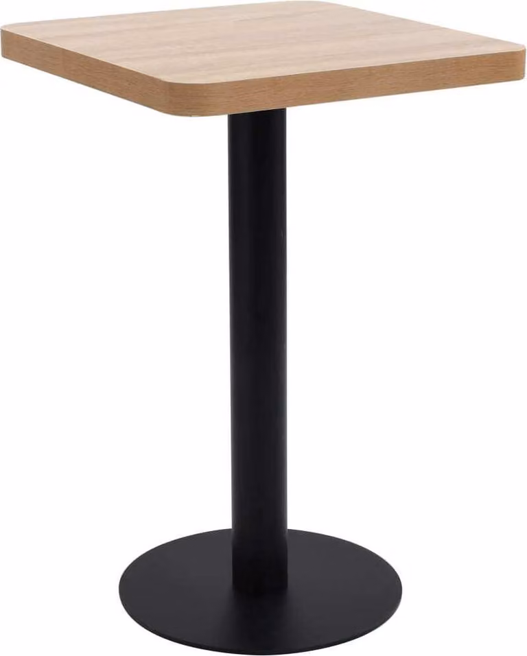 The Living Store Tavolo da bistrot marrone chiaro 50x50 cm MDF