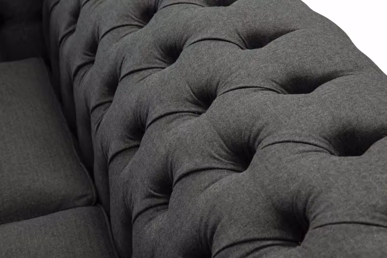 Design Chesterfield Stoff Couch Sessel 1.5 Sitzer Polster Sofas Lounge