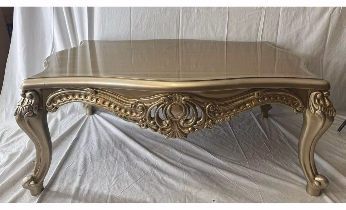 Casa Padrino tavolino barocco argento/oro - mobili da salotto in stile barocco