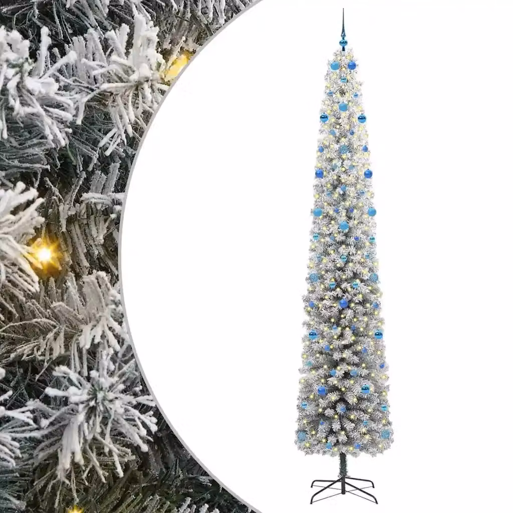 Albero di Natale artificiale verde vidaXL con 300 LED luce bianca calda, Altezza: 300 cm – 2