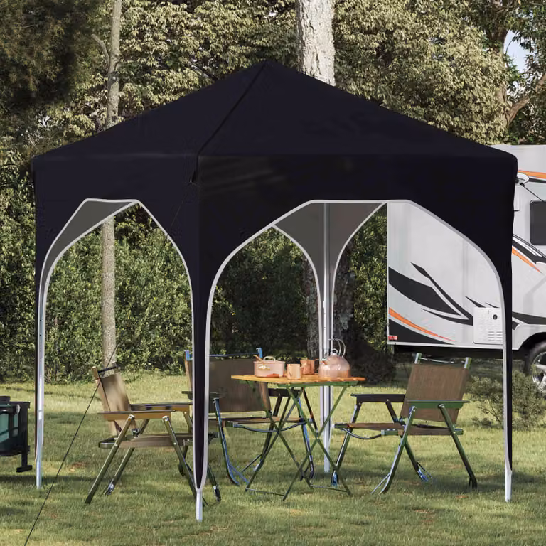 vidaXL Tenda per feste a pop-up in poliestere, Antracite, L/P/H: 194 x 194 x 245 cm