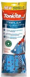 Ricambio mocio Triplex TK024R Tonkita in microfibra blu