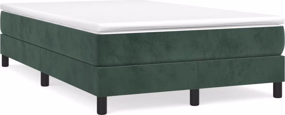 Struttura Letto a Rete a Molle Verde Scuro 120x200 cm in Velluto