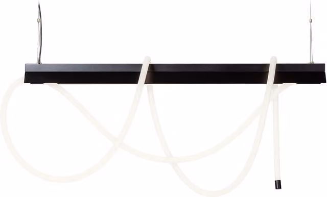 Lampada a sospensione Moooi Tubelight LED dimmabile in metallo, colore bianco o nero