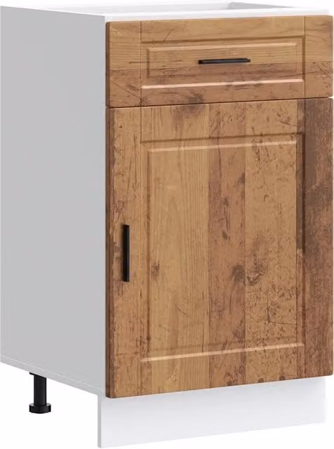 Mobile da cucina vintage HELLOSHOP26 in legno composito marrone con ante a battente L/P/H: 50 x 46 x 81,5 cm – 1
