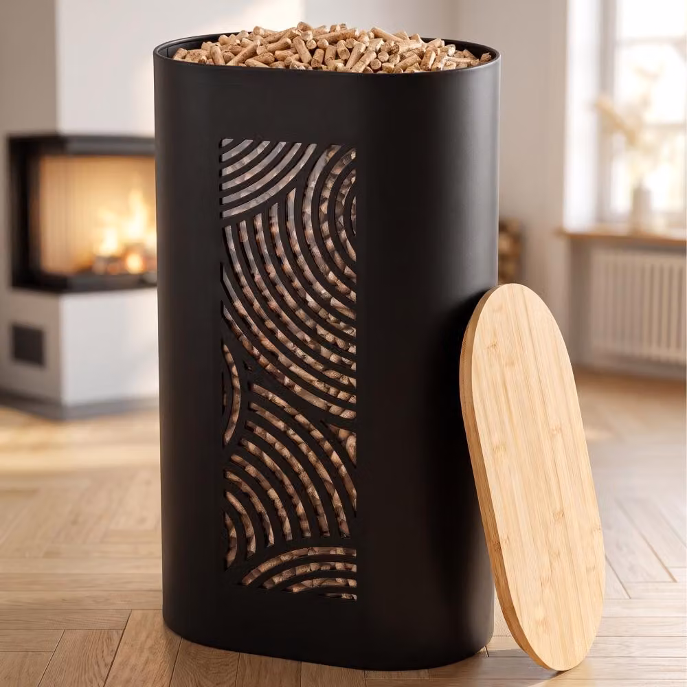 CASABEL Contenitore Pellet & Granuli, Livello Visibile, 30kg, Motivo Zen