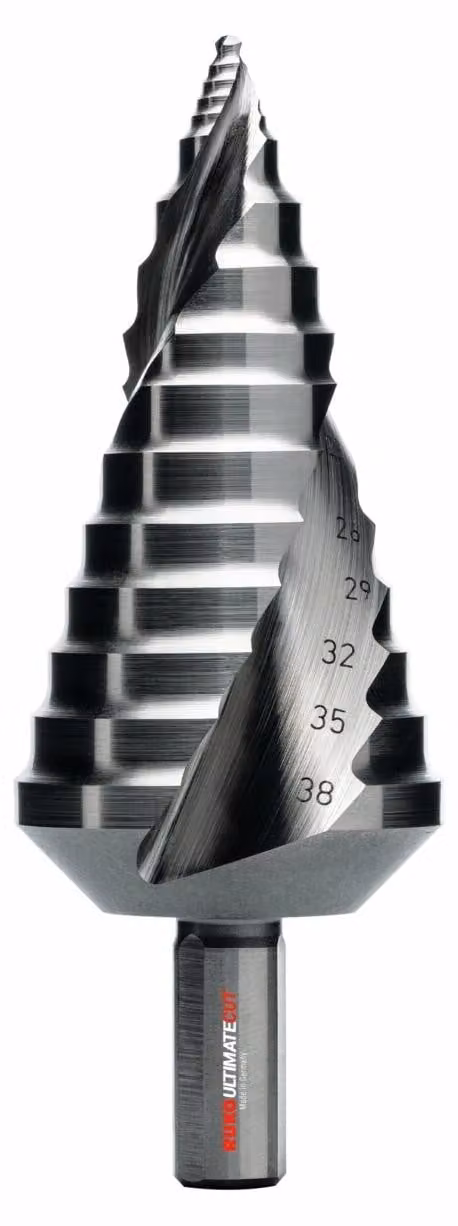 Punta a gradini RUKO ULTIMATECUT con punta FLOWSTEP®, HSS-Co 5, gambo a 3 facce