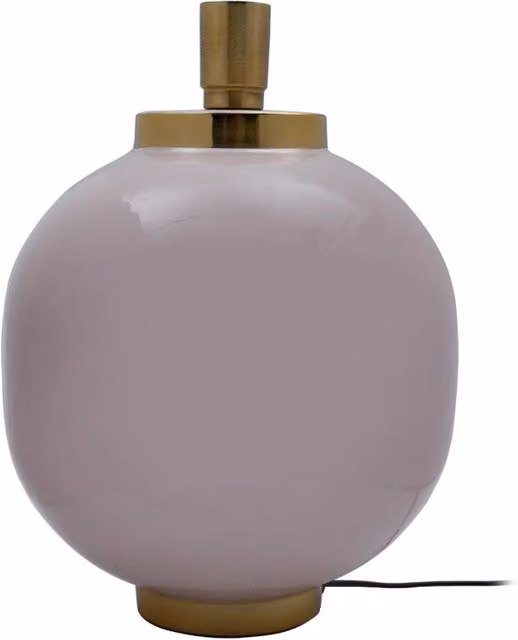 Lampada da tavolo Art Deco KENDRA HOME in metallo oro e rosa con paralume a sfera in vetro