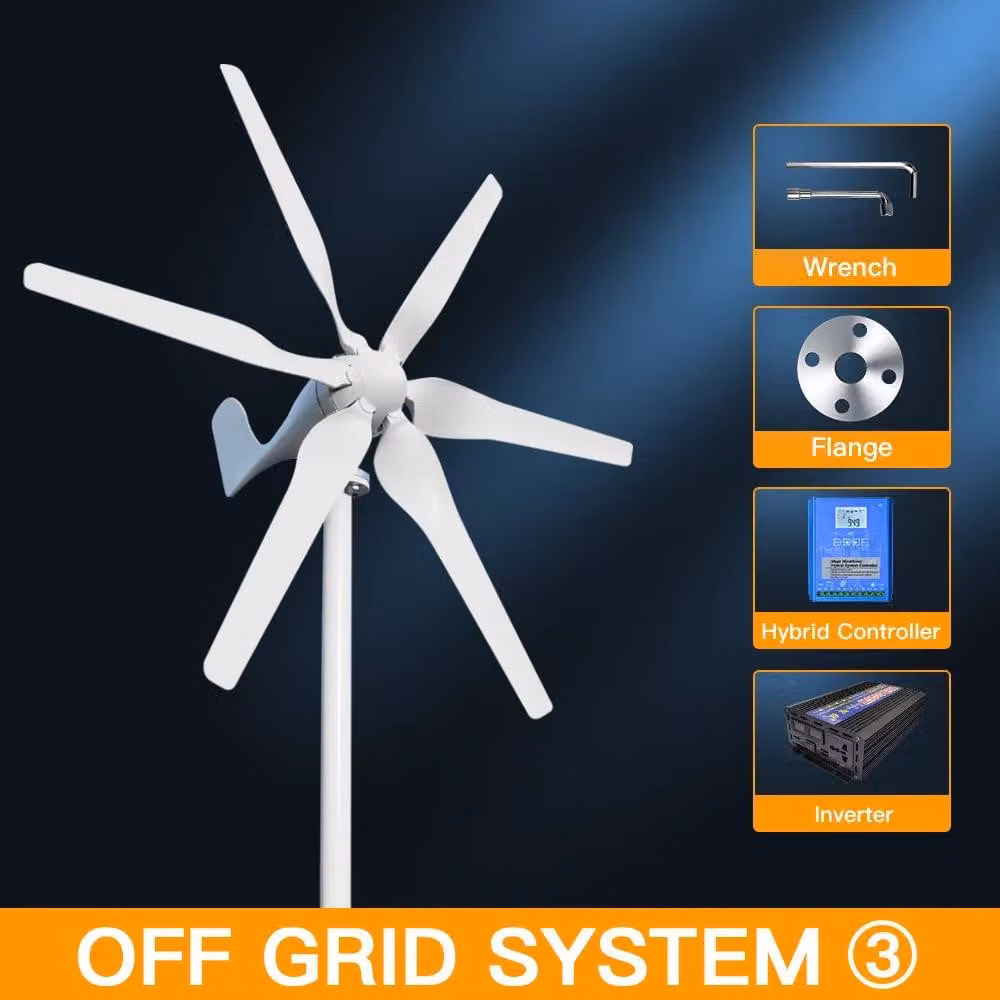 Turbina eolica - Generatore eolico - Sistema di energia eolica - Energia sostenibile - Potenza di 3000W - Basso punto di avviamento