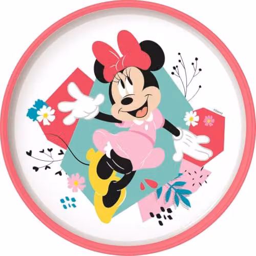 Piatto piano per bambine in plastica Minnie