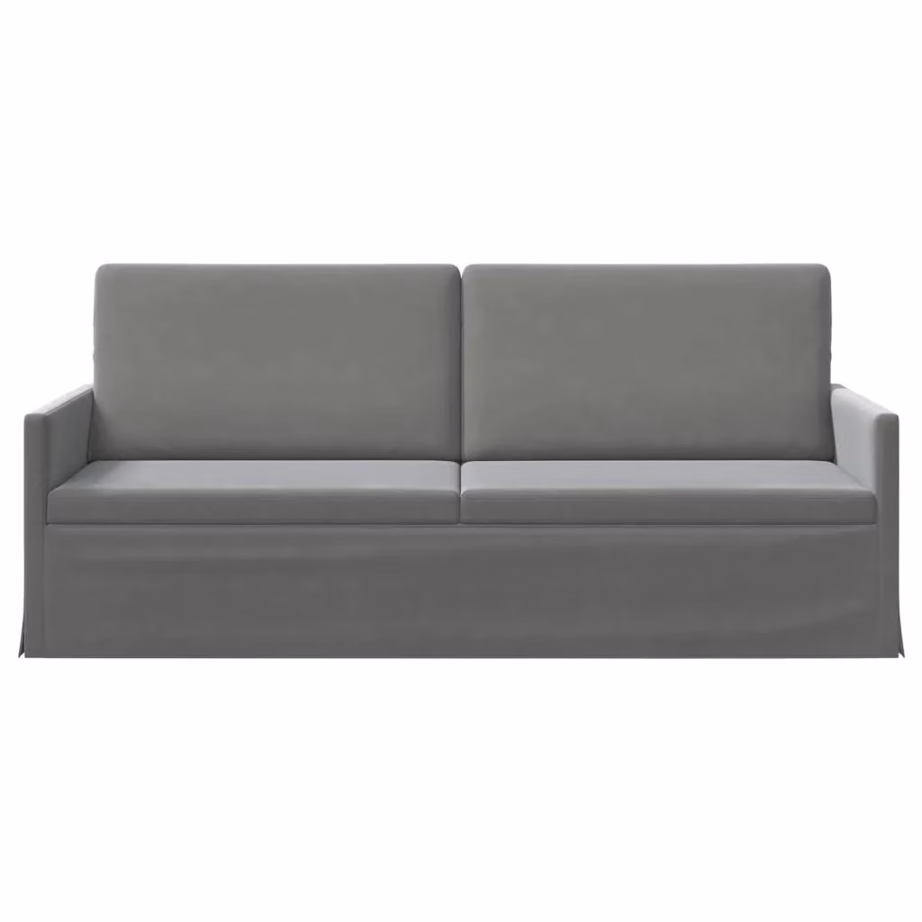 Divano a 3 posti moderno vidaXL in velluto grigio con struttura in metallo L: 190 cm, P: 81 cm, H: 82 cm – 2