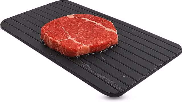 Vassoio rettangolare per scongelare carne pesce e verdure Avilia Home nero
