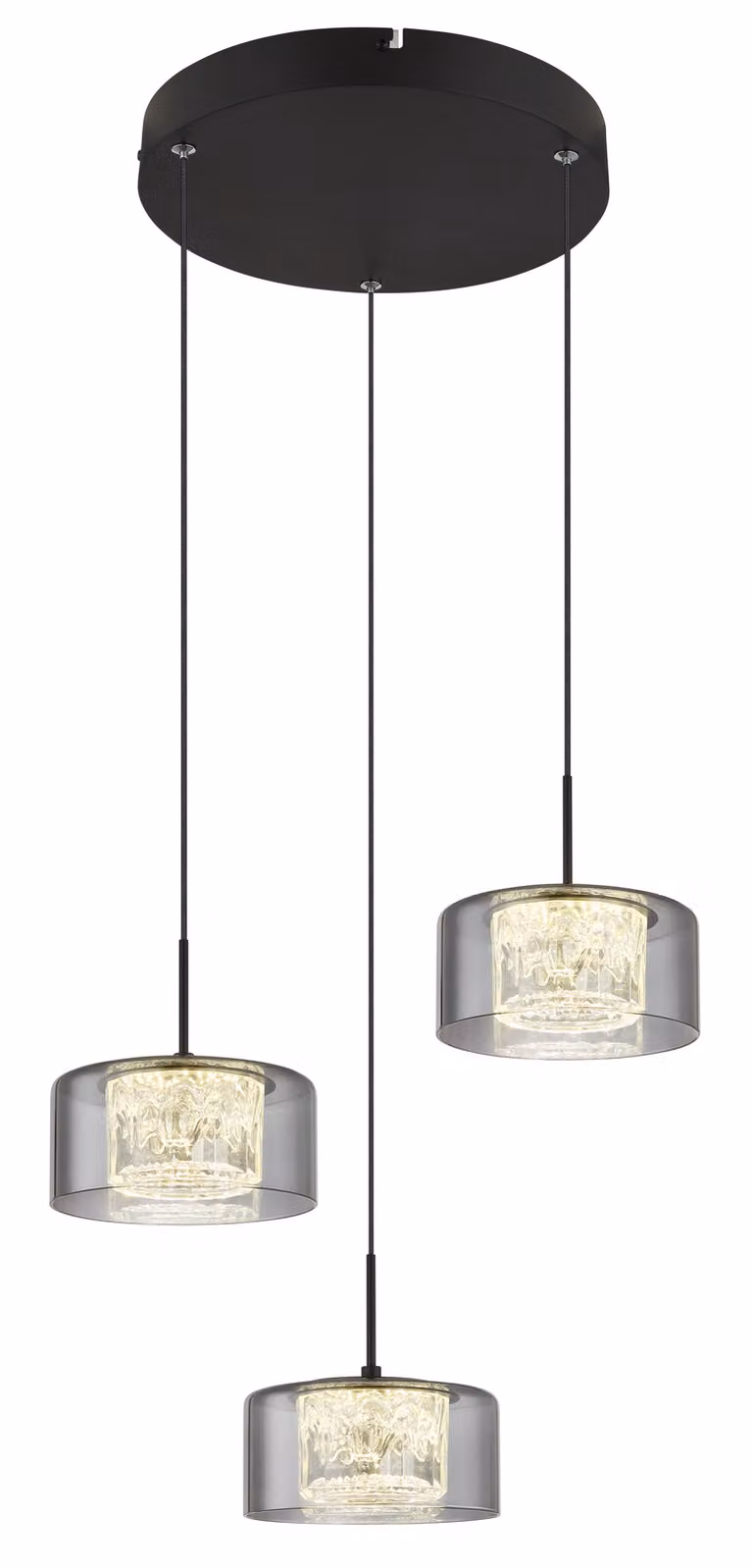 Lampada a sospensione sala da pranzo Lampada a sospensione LED tavolo da pranzo soggiorno vetro 3 luci 15634-3