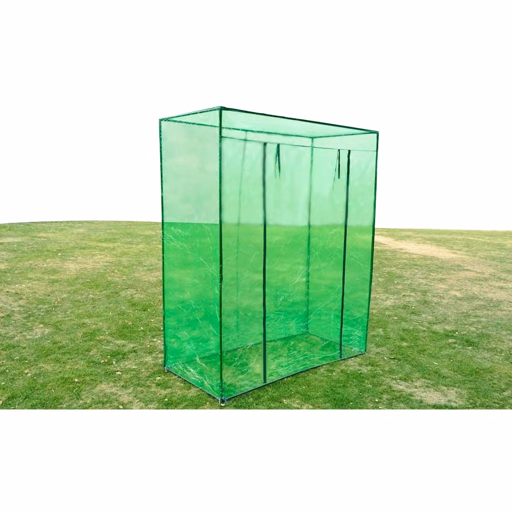 vidaXL Telaio per Serra in Acciaio e PVC Verde L: 200 cm, P: 80 cm, H: 170 cm