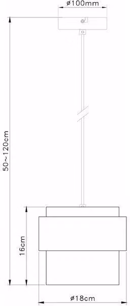 Lampada a sospensione Quan cromata 1xE27x40W in metallo, dimensioni: 120x18x18 cm, IP20, Reality
