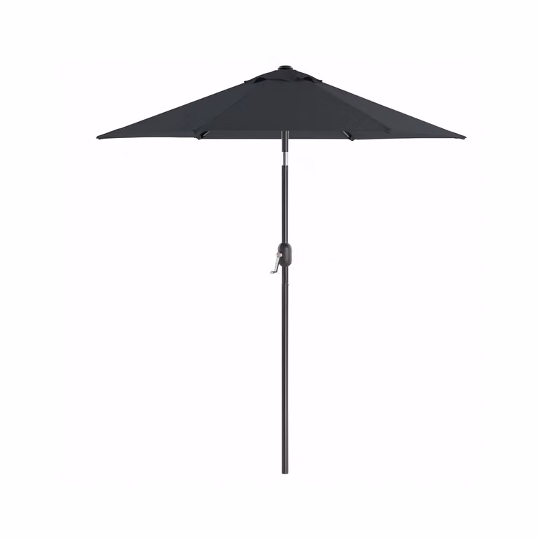 Ombrellone da Giardino Ø 2,7 m | SONGMICS, Grigio / 210 cm