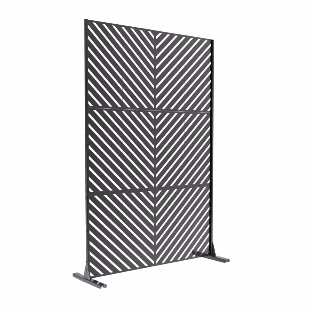 Pannello Divisorio Kekan casa.pro con Struttura Decorativa in Acciaio Galvanizzato, Nero, L: 120 cm, H: 180 cm – 2