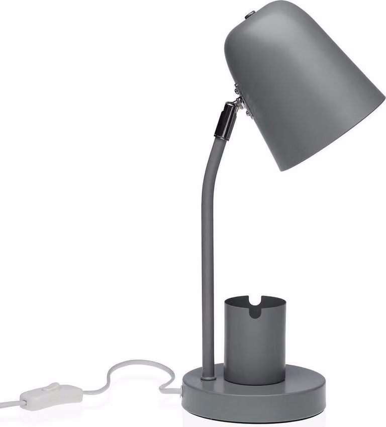 Lampada da tavolo Lampada da tavolo in metallo grigio 18 x 40 x 14 cm