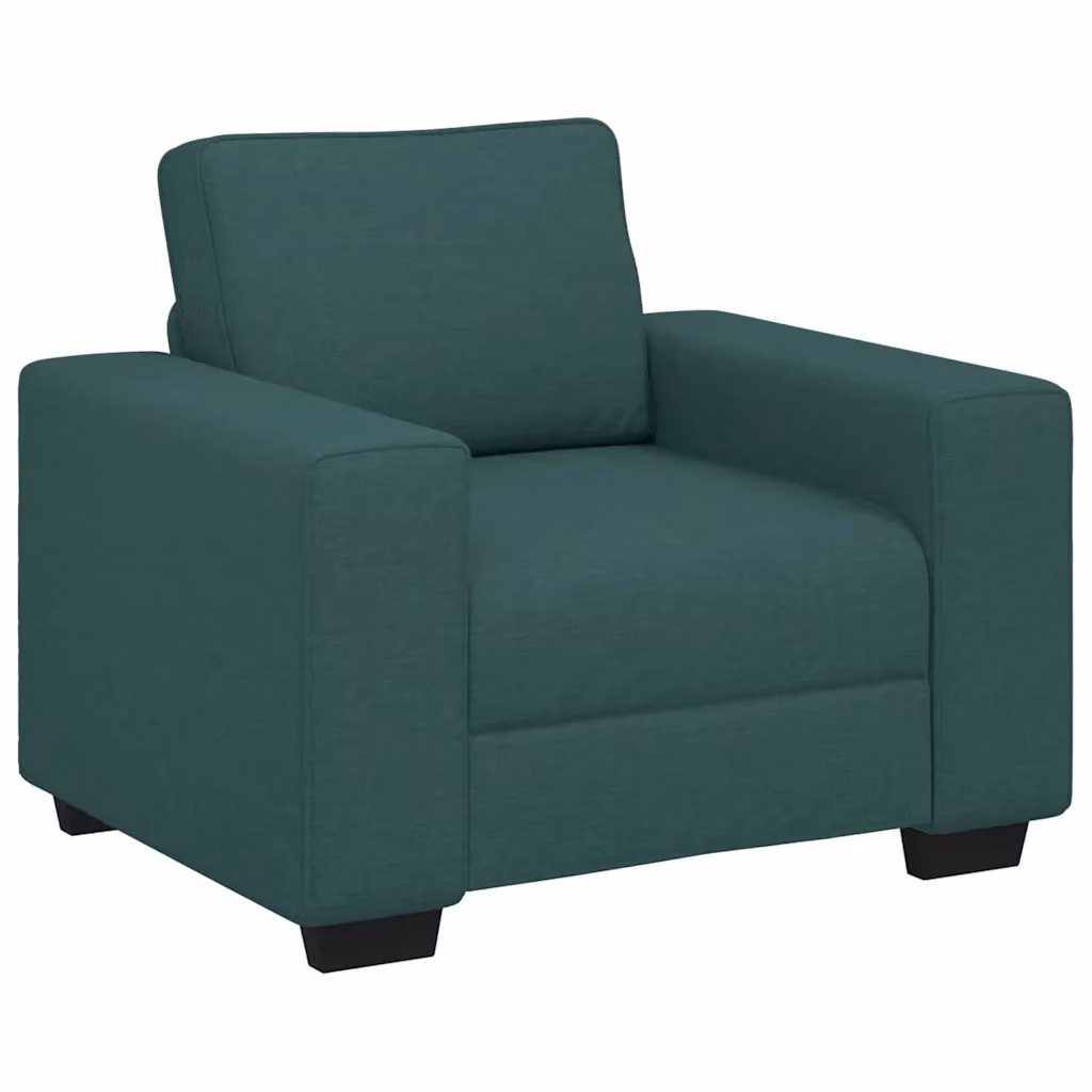 Poltrona Lounge Moderna in Tessuto Verde con Braccioli L: 100 cm, P: 77 cm, H: 82 cm – 2