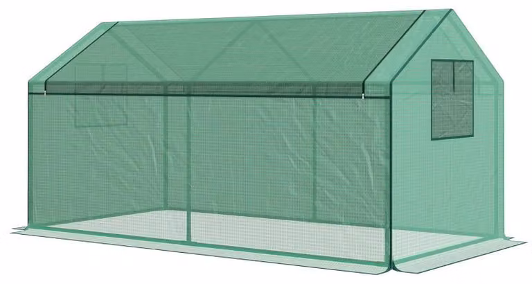 Serra in plastica per piante da giardino | Colore: Verde | Dimensioni: 92x180x92 cm
