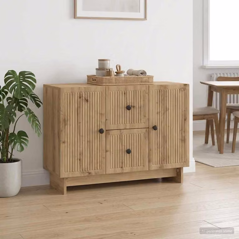 Credenza moderna vidaXL in legno marrone L: 89 cm, P: 34,5 cm, H: 60 cm