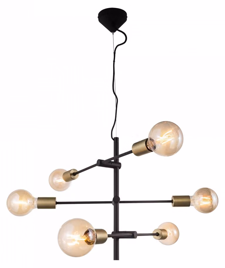 Nordlux lampada a sospensione Josefine nero, ottone