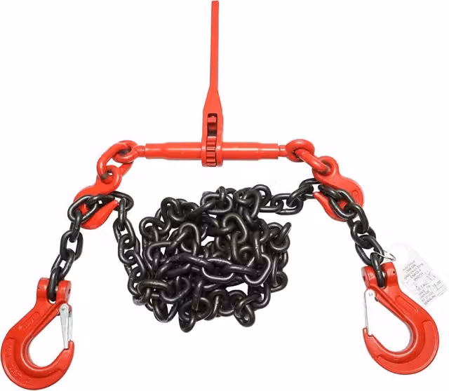 Catena di Ancoraggio Breckner Germany con Tenditore a Cricchetto Galvanizzata, Capacità di carico 10 tonnellate, Lunghezza: 4 m, Spessore maglia: 13 mm