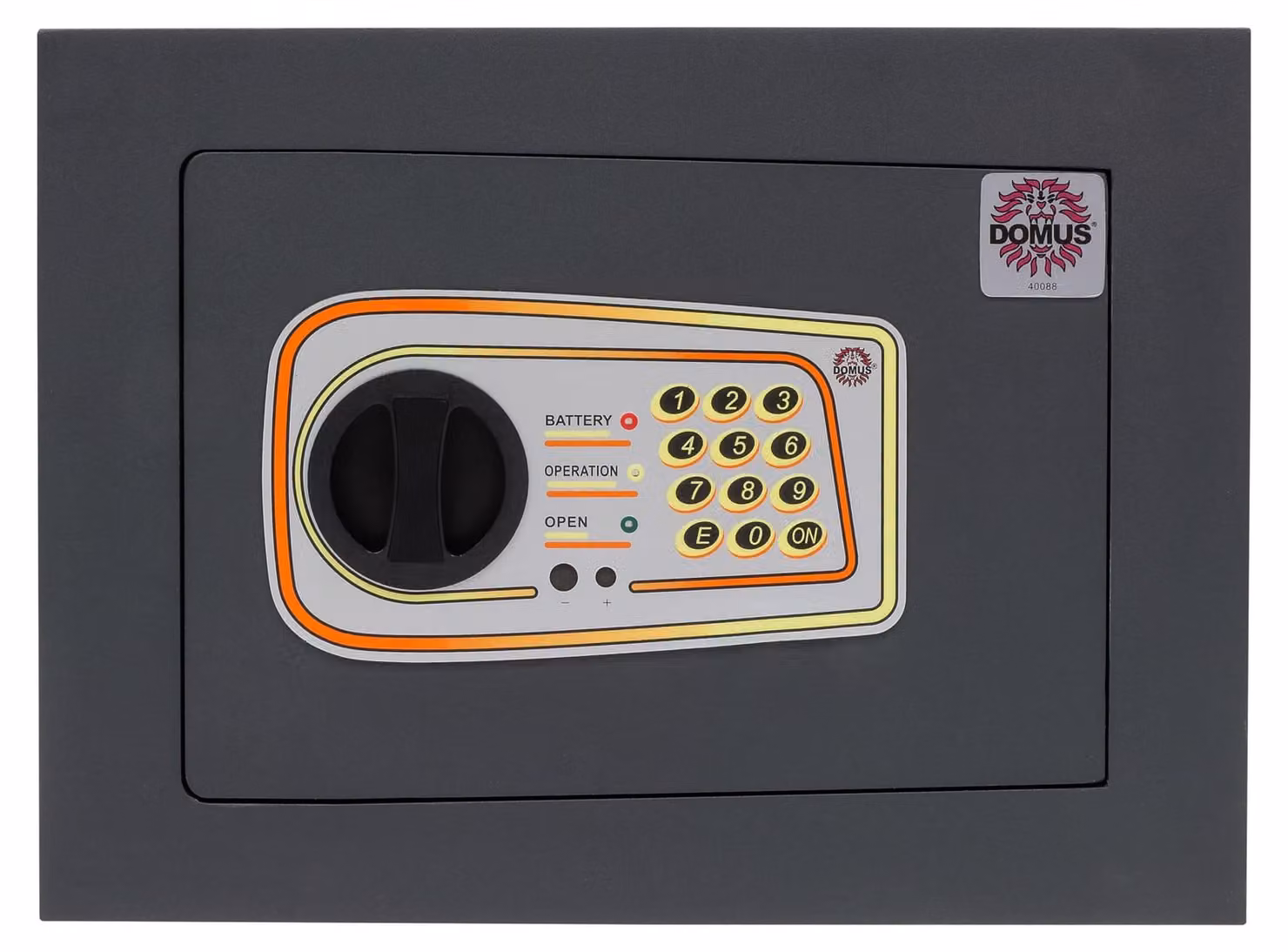Cassaforte da parete, chiusura elettronica, capacità 13 litri, acciaio legato, colore grigio