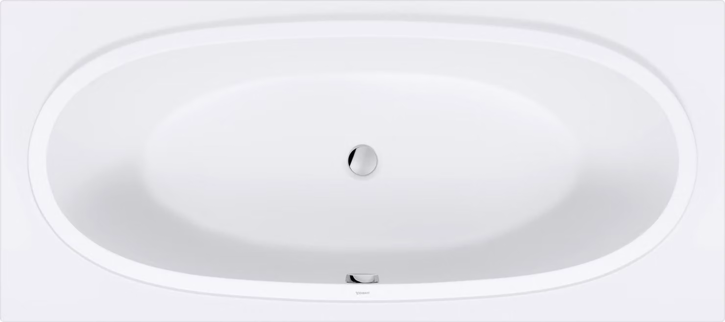Baignoires Balcoon Duravit 1800x800mm, rectangulaire, à encastrer, avec 2 pentes de dos, 700679030000000, 700679030000000