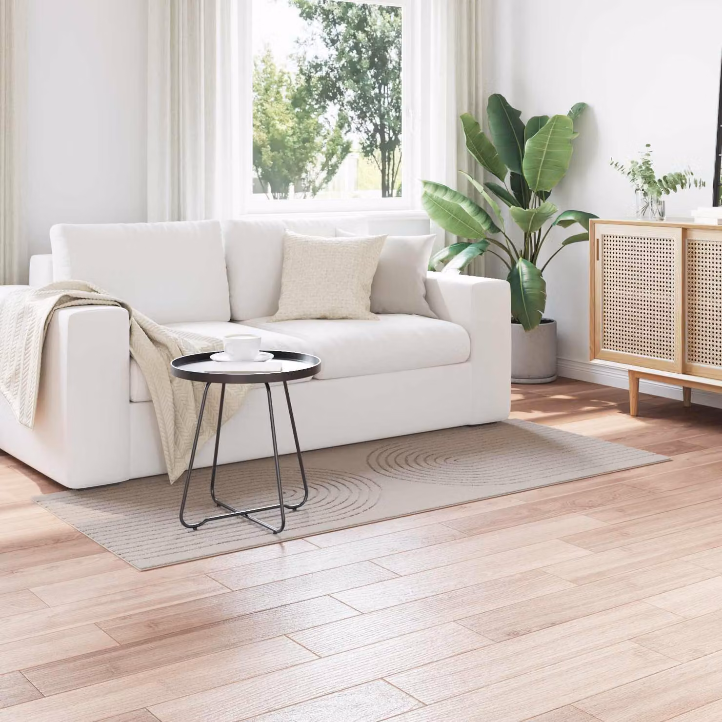 Tappeto per interni vidaXL GALATI beige in poliestere, L 200 cm x P 80 cm