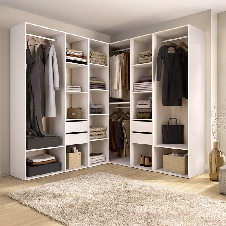 Yancy - Guardaroba Grande, 186x205h cm Bianco, Modulabile
