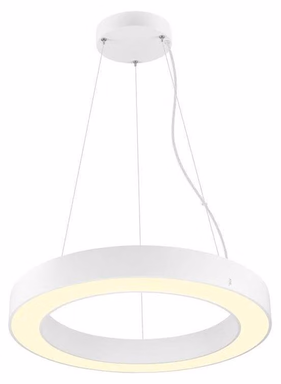 SLV MEDO RING 60, lampada a sospensione, lunghezza sospensione 300 cm, 3000/4000K, 110°, FASE, bianco 1008592