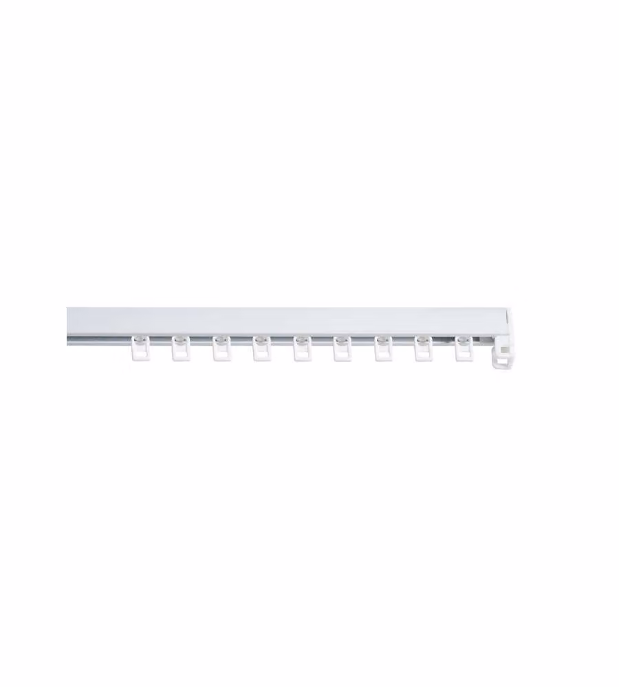 Binario in alluminio rinforzato Bianco 150 cm