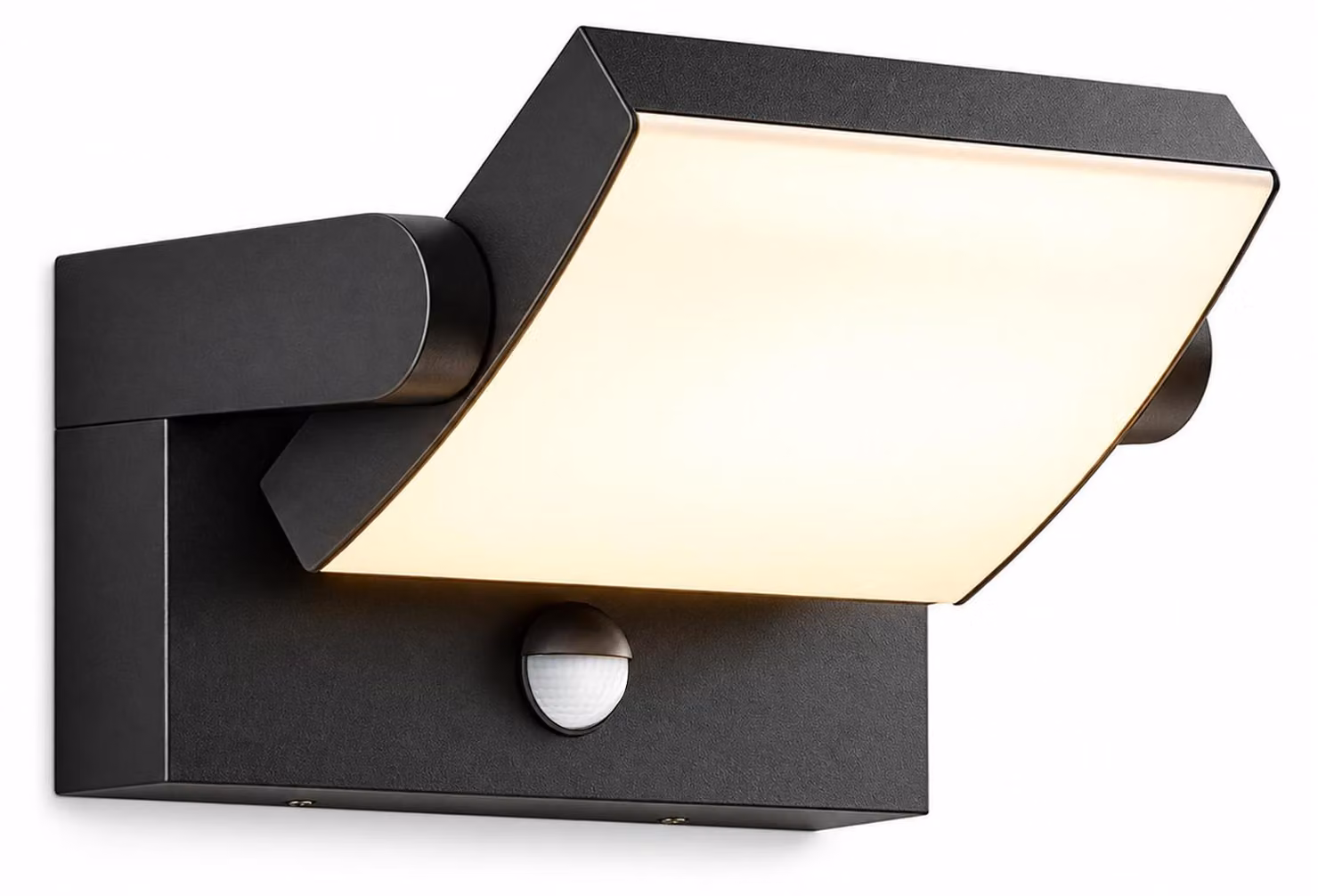 Lampada da parete esterna a LED, 24W, con sensore di movimento, grado di protezione IP65, orientabile