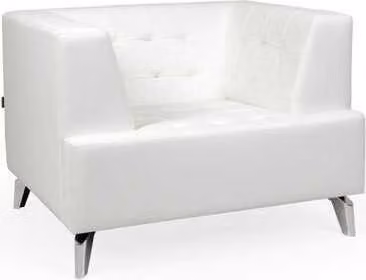 Weißer Sessel Fernsehsessel Lounge Einsitzer Wohnzimmer Club Relaxsessel