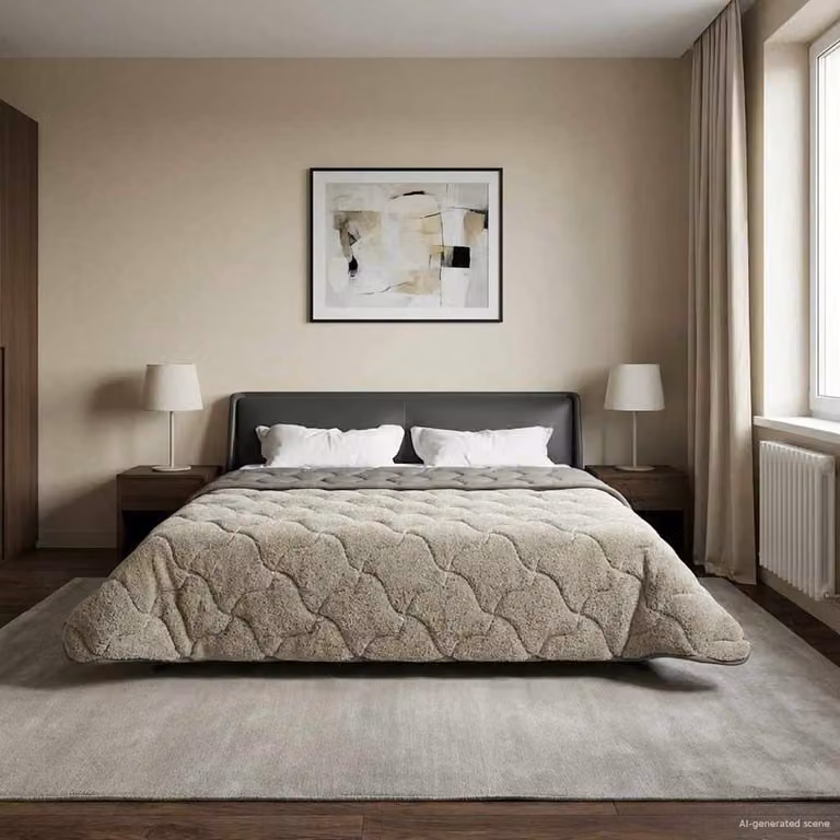 Piumino estivo reversibile vidaXL in fibra cava, Grigio chiaro, 200 x 200 cm