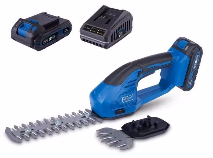 Scheppach C-HTGS200-X Cordless Grass Trimmer/Hedge Trimmer - Set S - 2 in 1 - 20V IXES 2Ah Battery + Charger