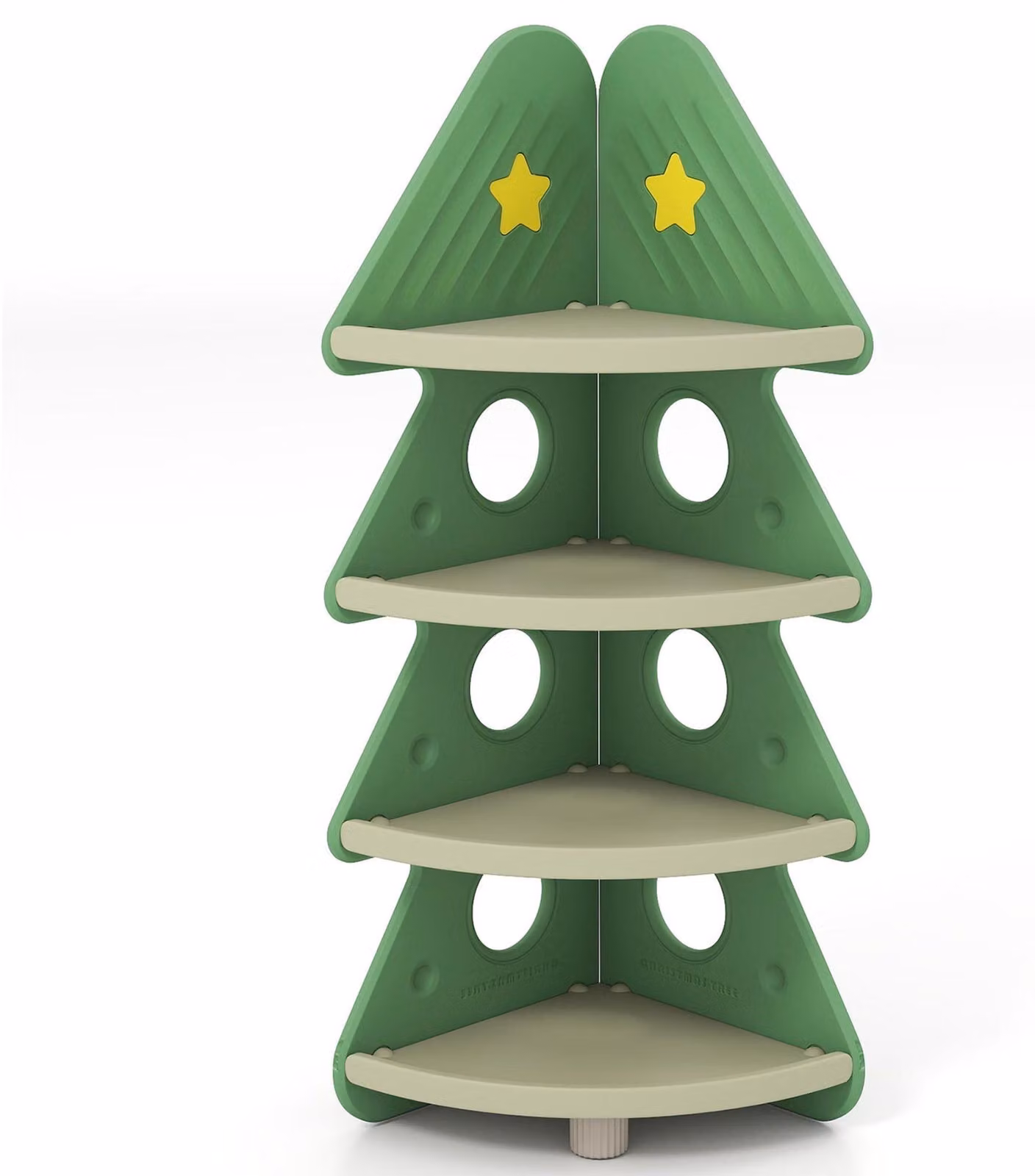 Libreria per bambini, a 4 ripiani, design albero di Natale