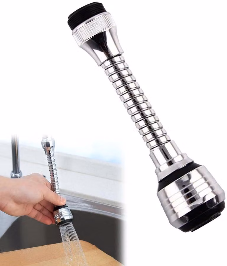 Prolunga per rubinetto da cucina, accessorio per rubinetto a risparmio idrico, rotazione a 360°, adatto per cucina e bagno