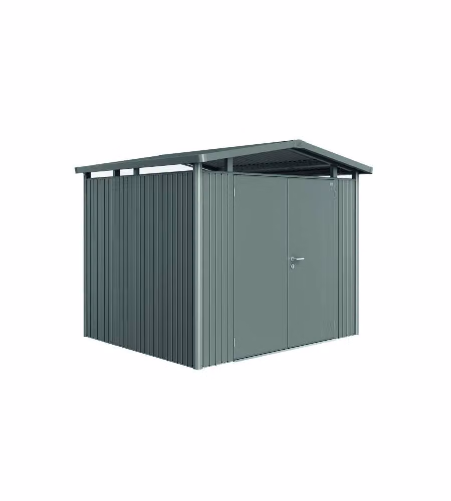 Casetta Panorama Misura P3 grigio quarzo metallizzato con porta a due battenti