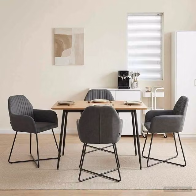 Sedie da pranzo 4 pz Velluto Grigio Scuro 55 x 50 x 84 cm 3428374