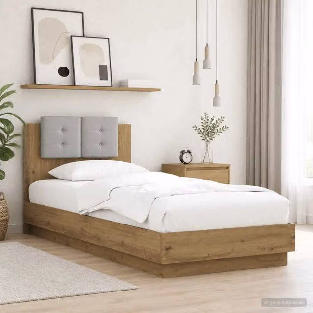 Struttura letto con testata Rovere Artigianale 3429668