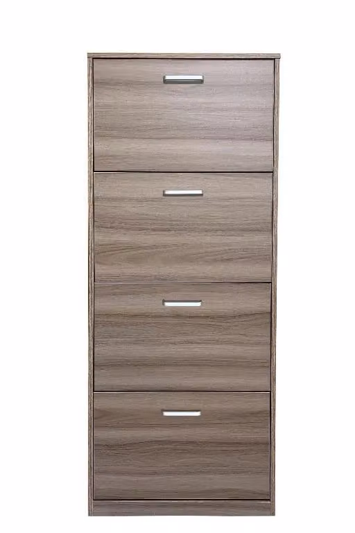 Mobile Scarpiera Salvaspazio Casa Collection in Legno con 4 Ante, Marrone, L: 60 cm, P: 24 cm, H: 150 cm – 2