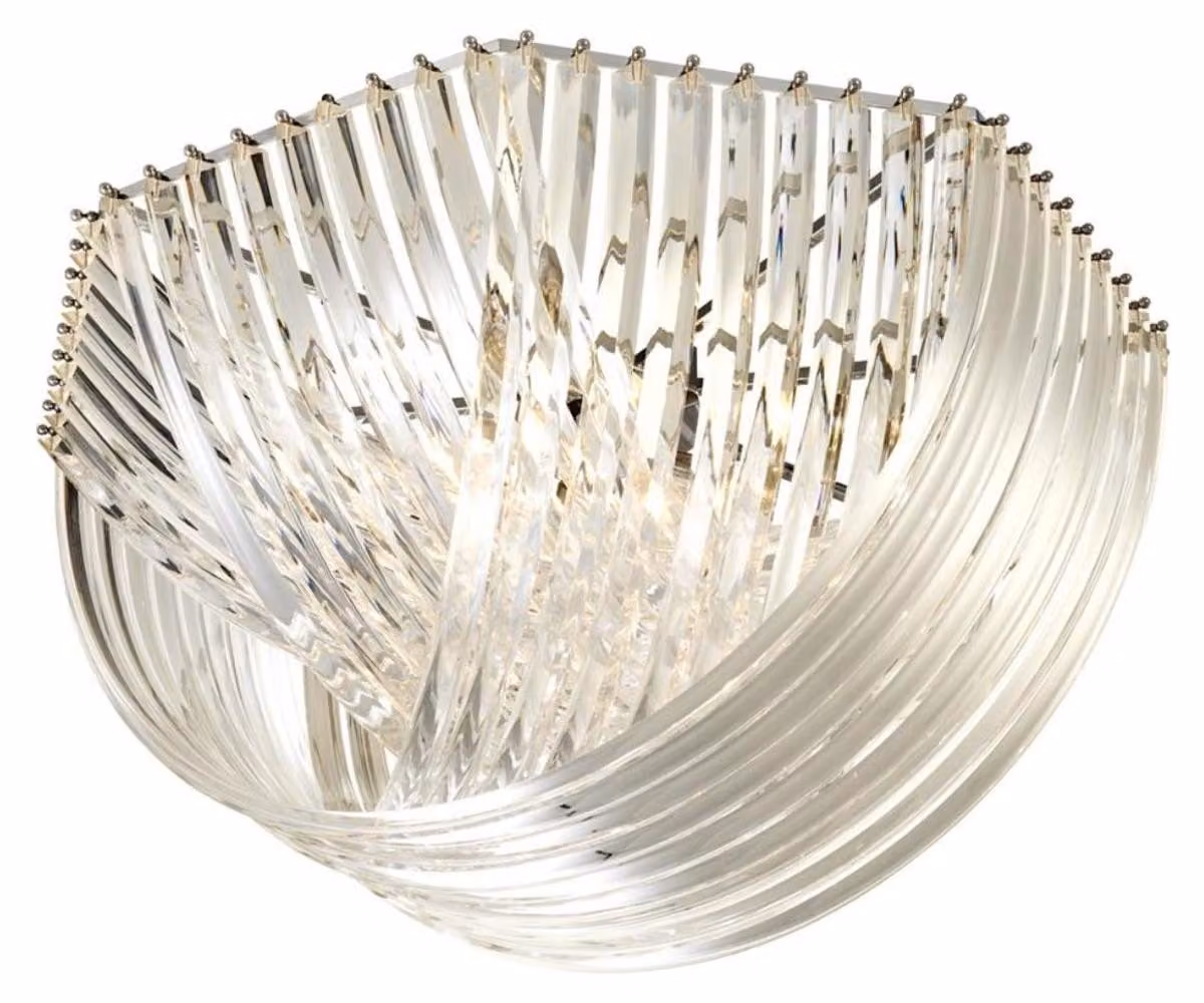 Casa Padrino plafoniera argento Ø 90 x H. 45 cm - Mobili Soggiorno