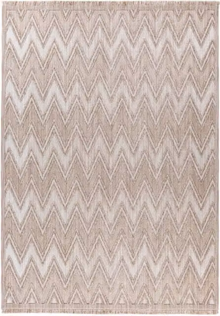 Tappeto Sarai 200 Beige con Motivo Chevron 160x230 cm