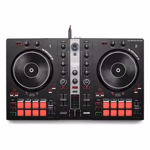 Controller DJ Hercules Inpulse 300 MK2 Nero e Rosso con connettività USB-C e Jack 3,5 mm – 3