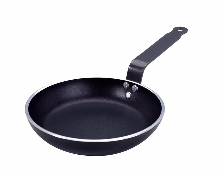 Padella in alluminio antiaderente con manico in ferro, spessore 5 mm, diam. 28cm