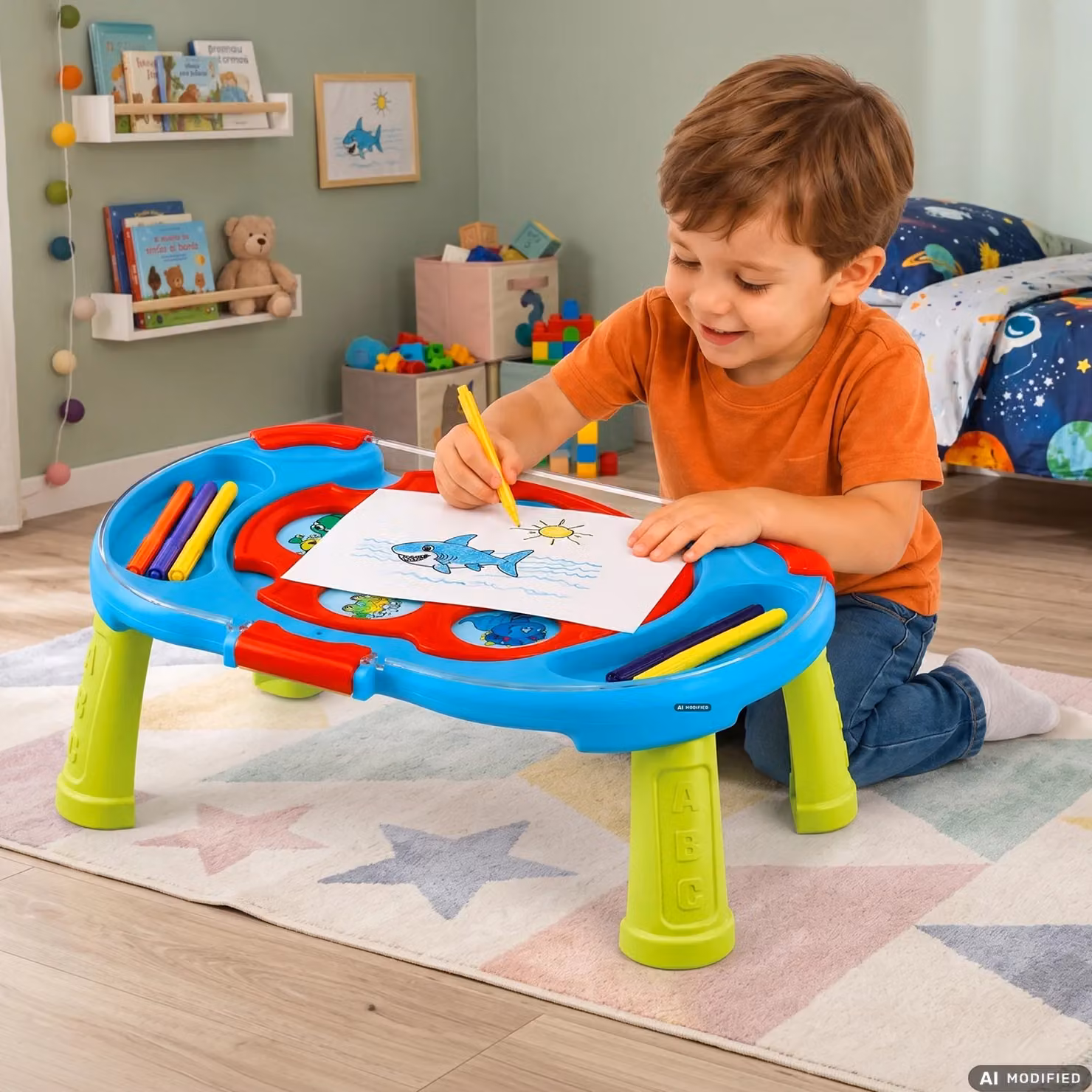 TU GIOCHI Super Artista Tavolo da Disegno Luminoso con Proiettore e Accessori Multicolore per Bambini dai 3 Anni in Plastica – 2