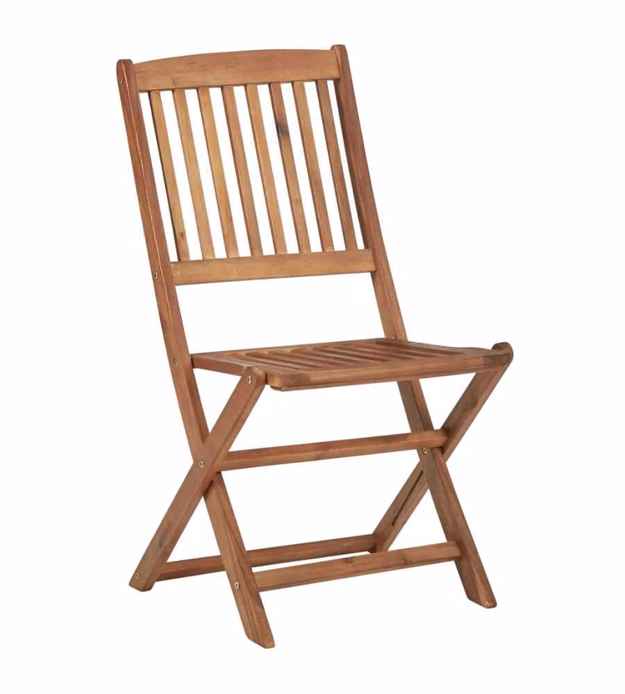 Sedie da Giardino Pieghevoli 4 pz in Legno Massello d'Acacia 313604