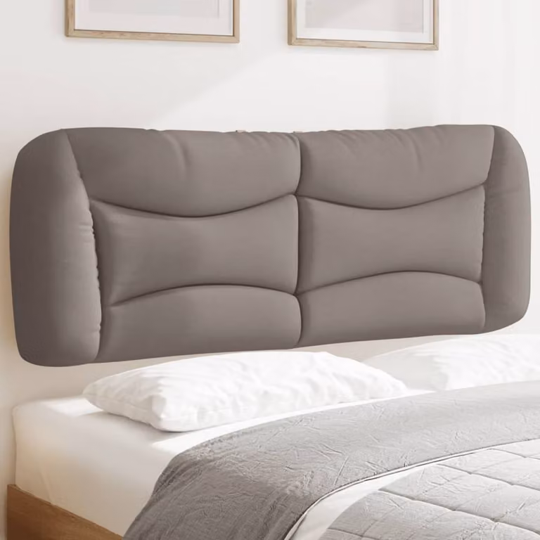 Cuscino Testiera vidaXL Hvar in Tessuto, Colore Tortora/Beige/Grigio, L: 120 cm